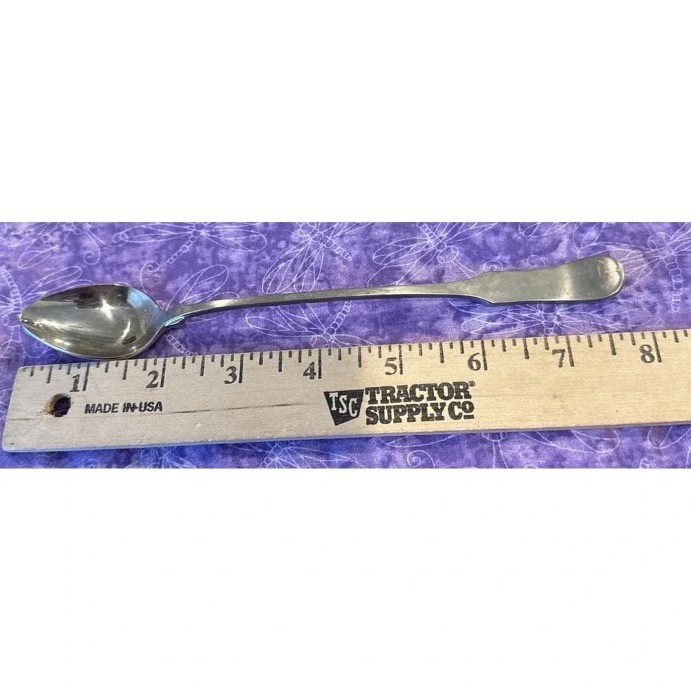 Oxford Hall OXH59‎ Ice Tea Spoons Satin Wing Heel Tipped Stainless Set Of 10